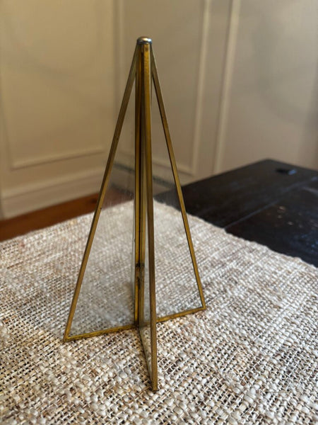 Vintage Brass and Glass Tree 6.75H