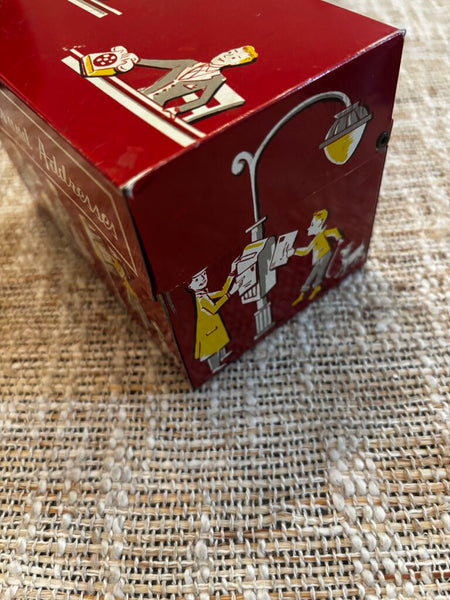 Vintage Stylecraft Of Baltimore Names & Addresses Tin Box W/ Cards