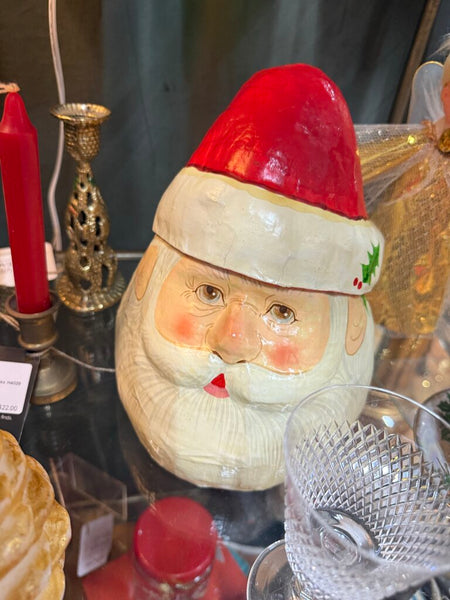 Large Paper-Mache Santa Head 9" tall W4072