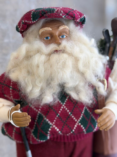Tall Golfing Santa