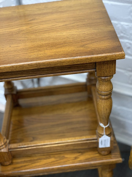 Vintage Set of wood side tables 17x15 in. In store pick up only Jamestown sterling co.