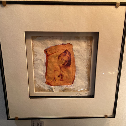 Original emulsion transfer of mother and child 9x9