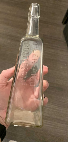 Vintage olive oil bottle