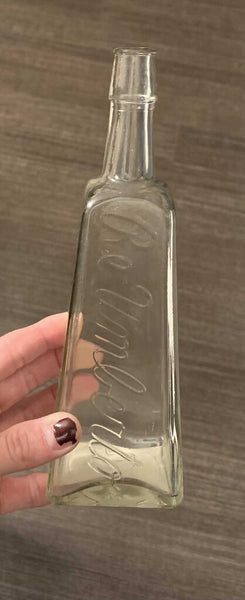 Vintage olive oil bottle
