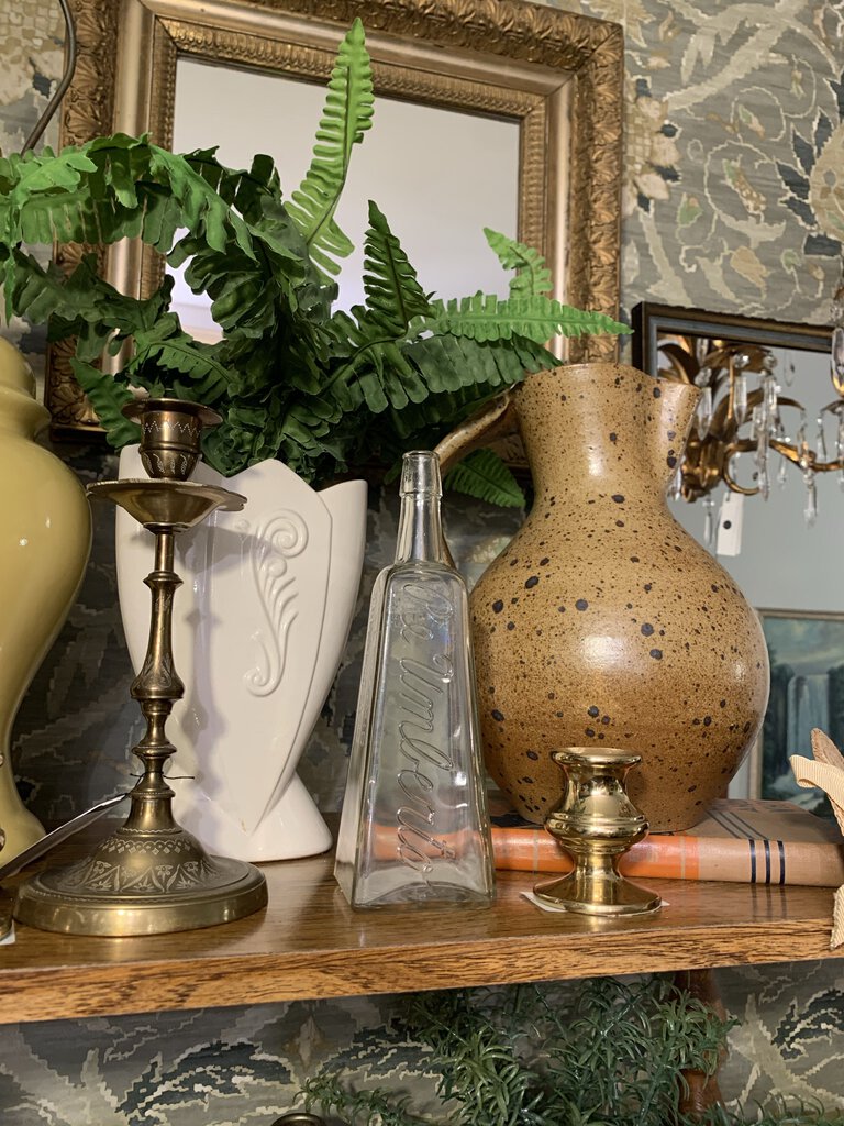 Vintage olive oil bottle