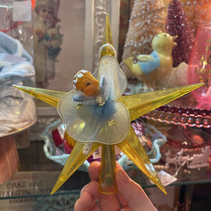 Plastic yellow star angel