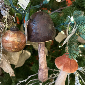 Mushroom ornament brown