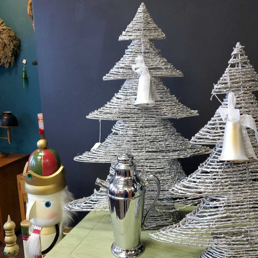 Large silver tree with bell