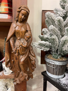 Vintage Mother & Child carved. As is
