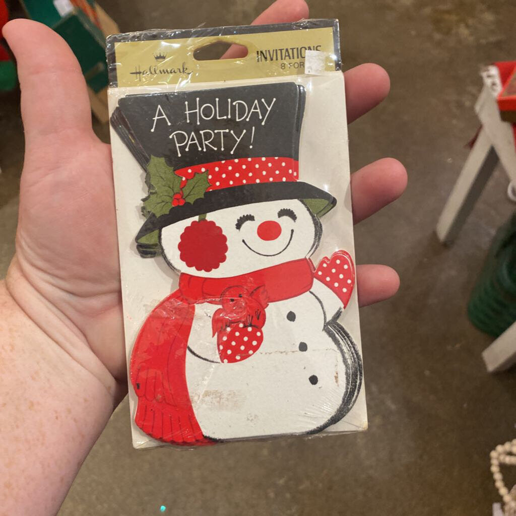 NOS snowman party invitations