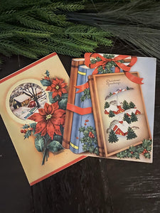 Set of Two Vintage Christmas Cards