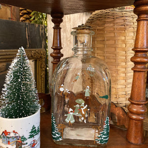 1980s Christmas Decanter Bottle