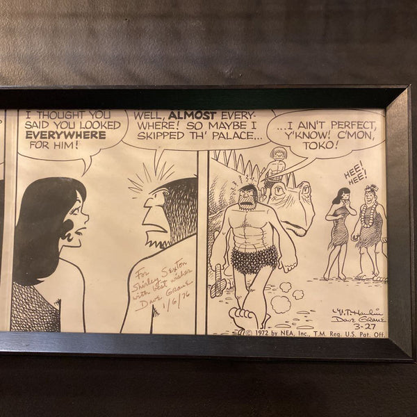 Signed Ally oop Caveman comic strip