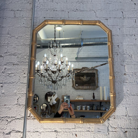 Faux bamboo mirror