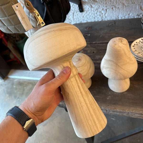 Set/3 Wooden Mushrooms