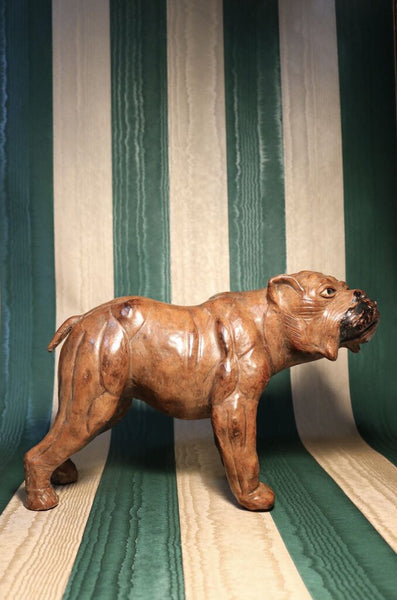vintage leather bulldog