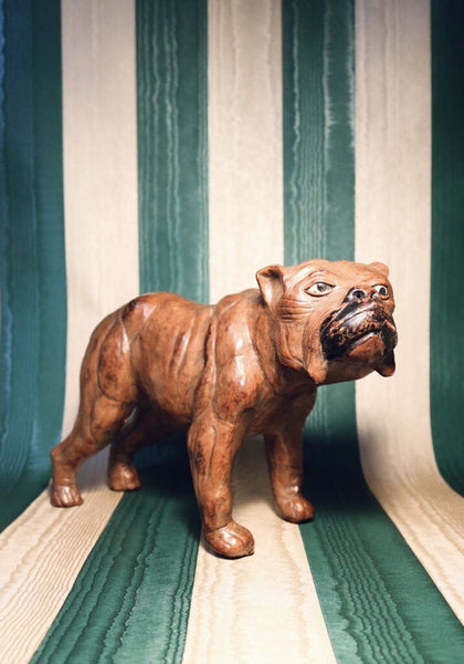 vintage leather bulldog