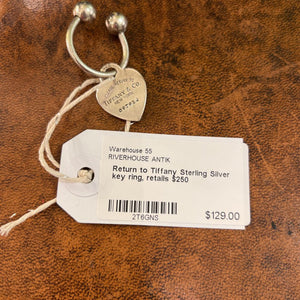 Return to Tiffany Sterling Silver key ring, retails $250