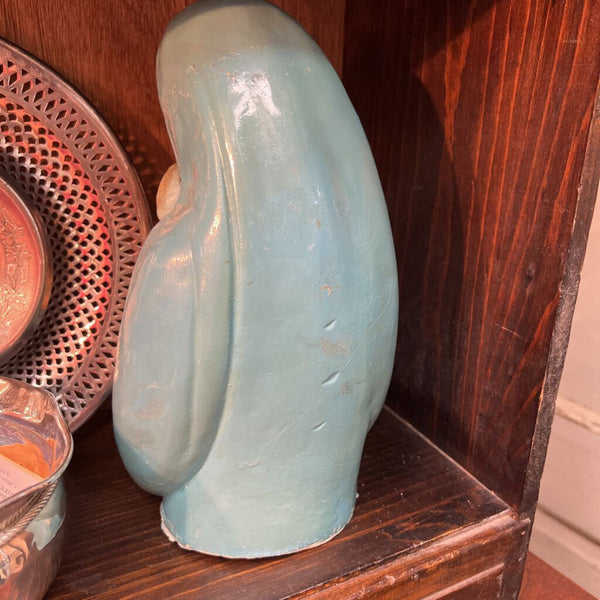 Vtg Chalkware Mother Mary & Baby Jesus