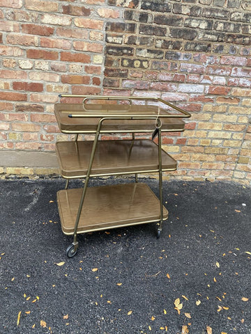 3 Tiered Cosco Brown Bar Cart W1187 Pick Up Only