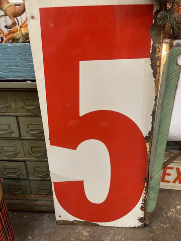 Jens Fresh Vintage ~Huge Vintage metal gas station number 5