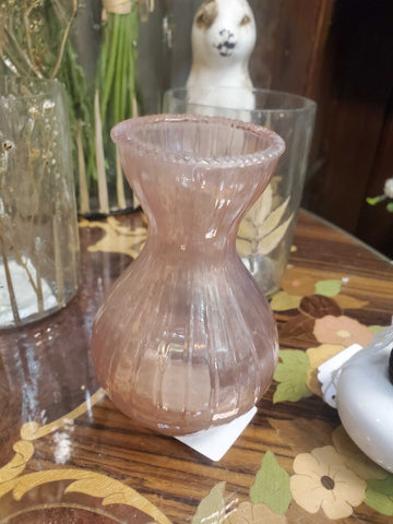 Pink glass Vase 4.5"