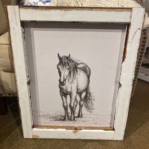 Handmade picture with horse