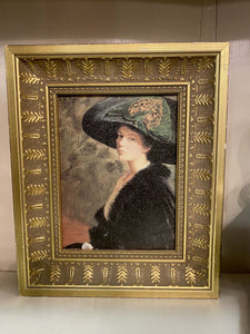 Vintage Reproduction of The Green Hat, Lilla Cabot Perry 1913 9" x 11"