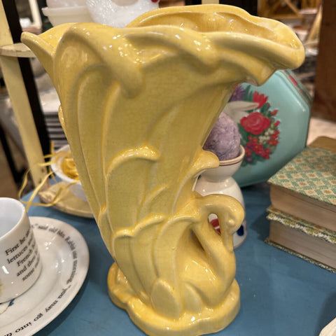 Yellow McCoy Swan vase