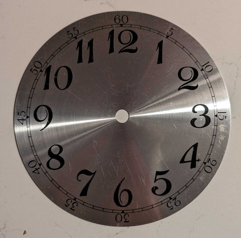 Silver Metal Clock Face 7"
