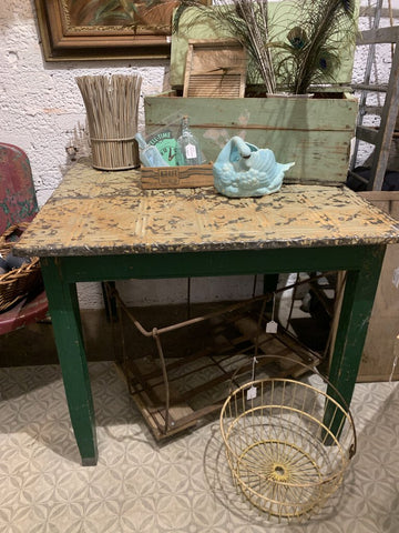 Vintage Tin Ceiling Table- pick up in Store- 37" w x 30" t