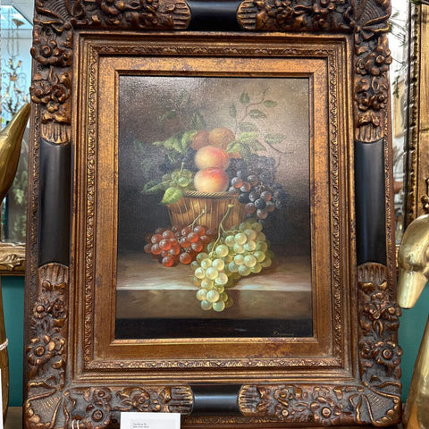 Framed Oil on Canvas Fruit Still Life 21x25'